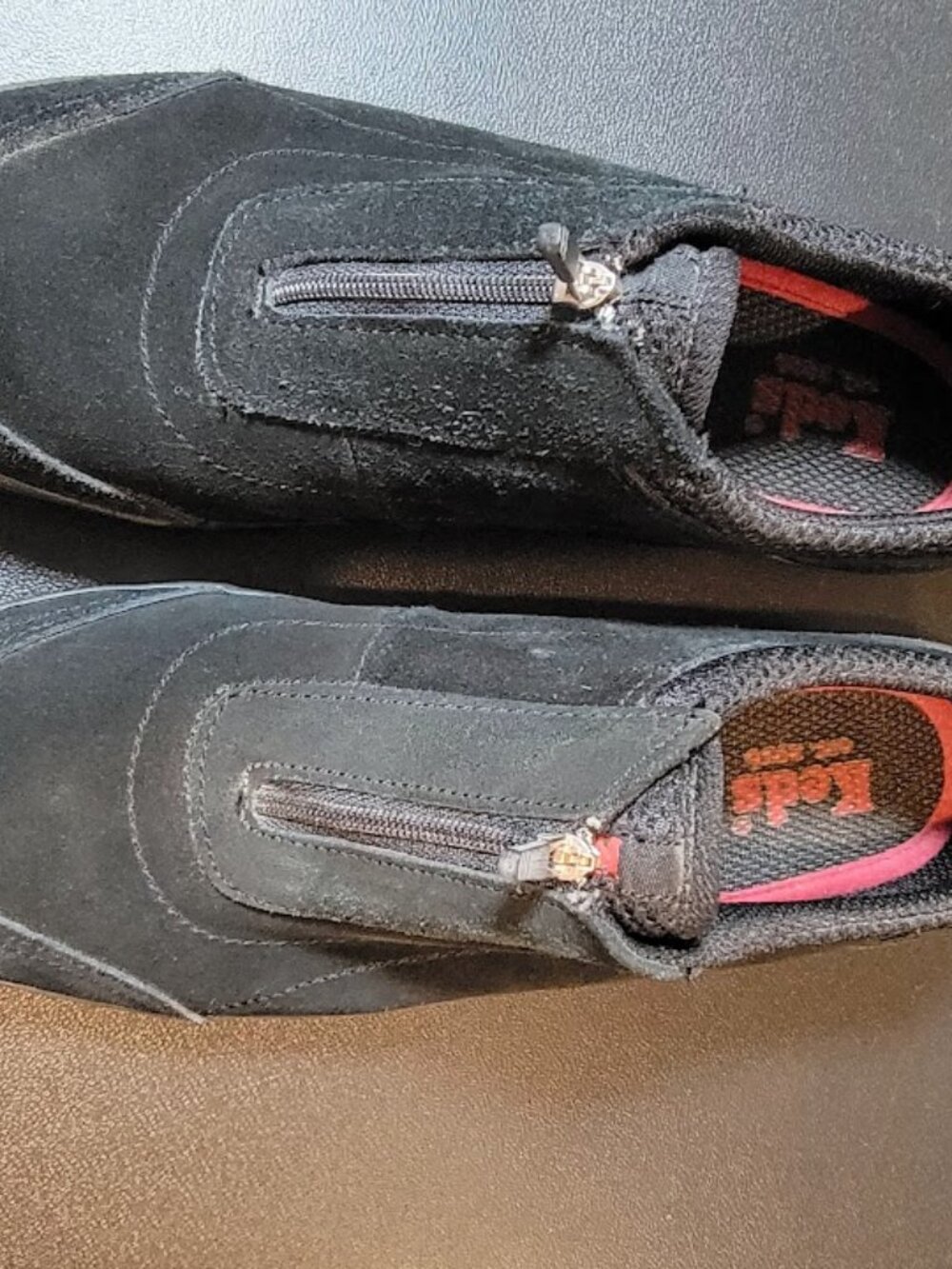 Keds Black Front Zip Slip-On Sneakers Women's Size 7 Casual Walking Shoes